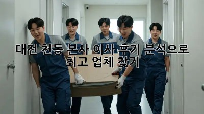 대전 천동 본사 이사, 후기 분석으로 최고 업체 찾기!