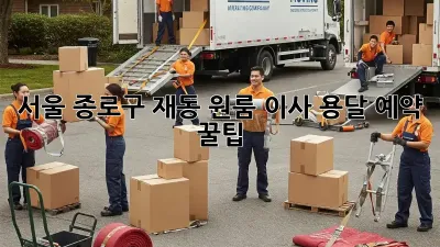 서울 종로구 재동 원룸 이사, 용달 예약 꿀팁!